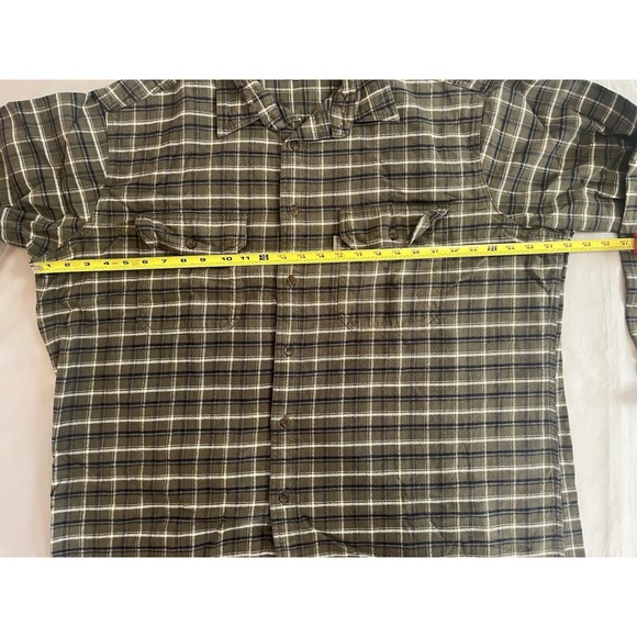 Woolrich Flannel Button Up Shirt Long Sleeve Green Plaid XXL - Picture 3 of 15